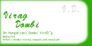 virag dombi business card